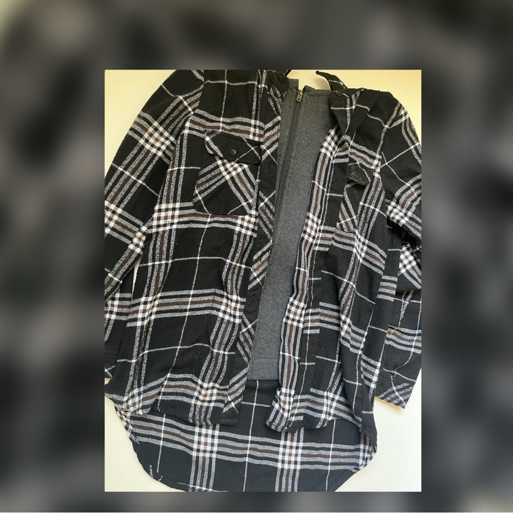Black and White Plaid Jacket